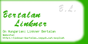 bertalan linkner business card